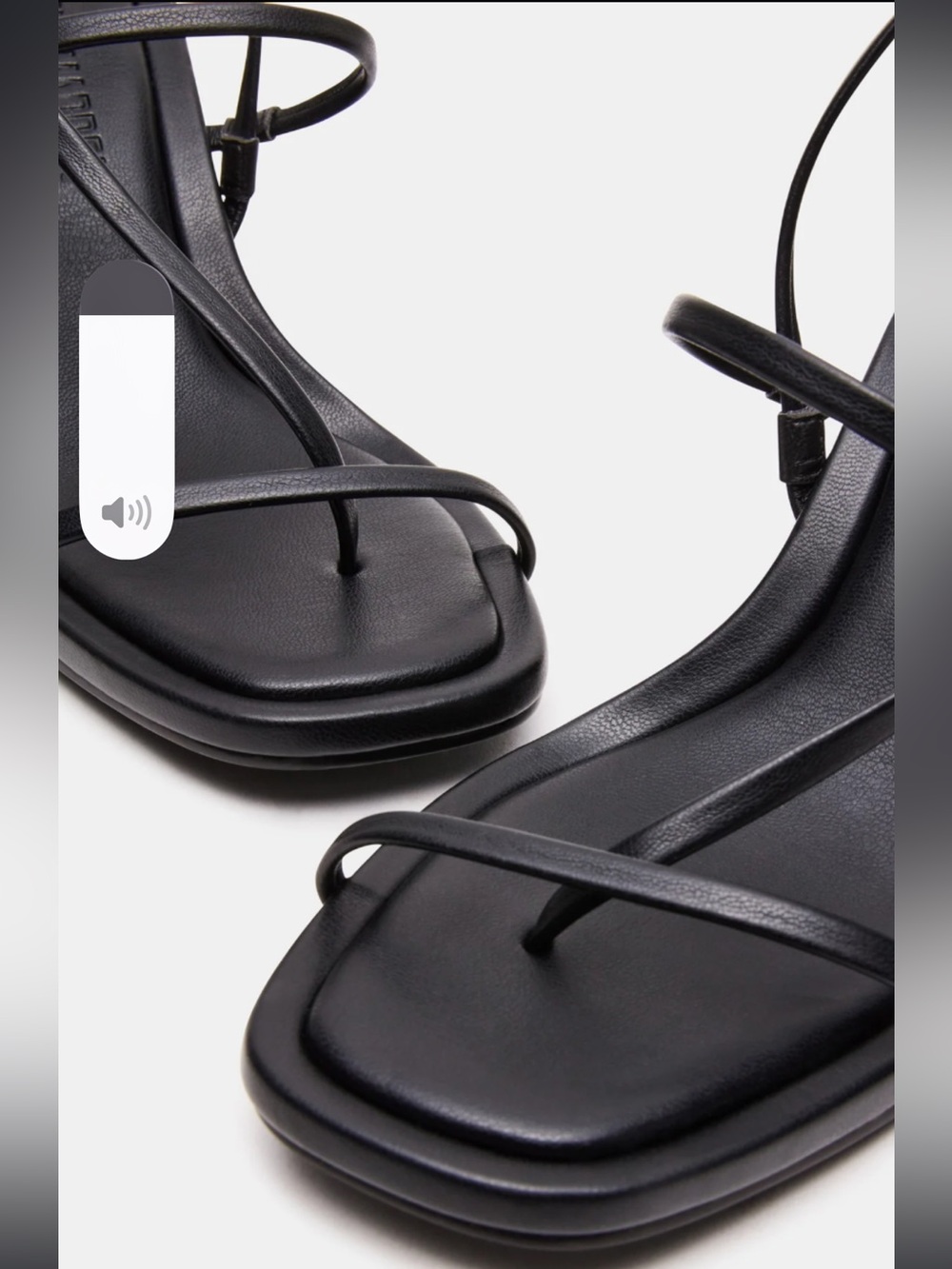 Steve Madden Black Strappy Square-Toe Heels - Picture 2 of 7